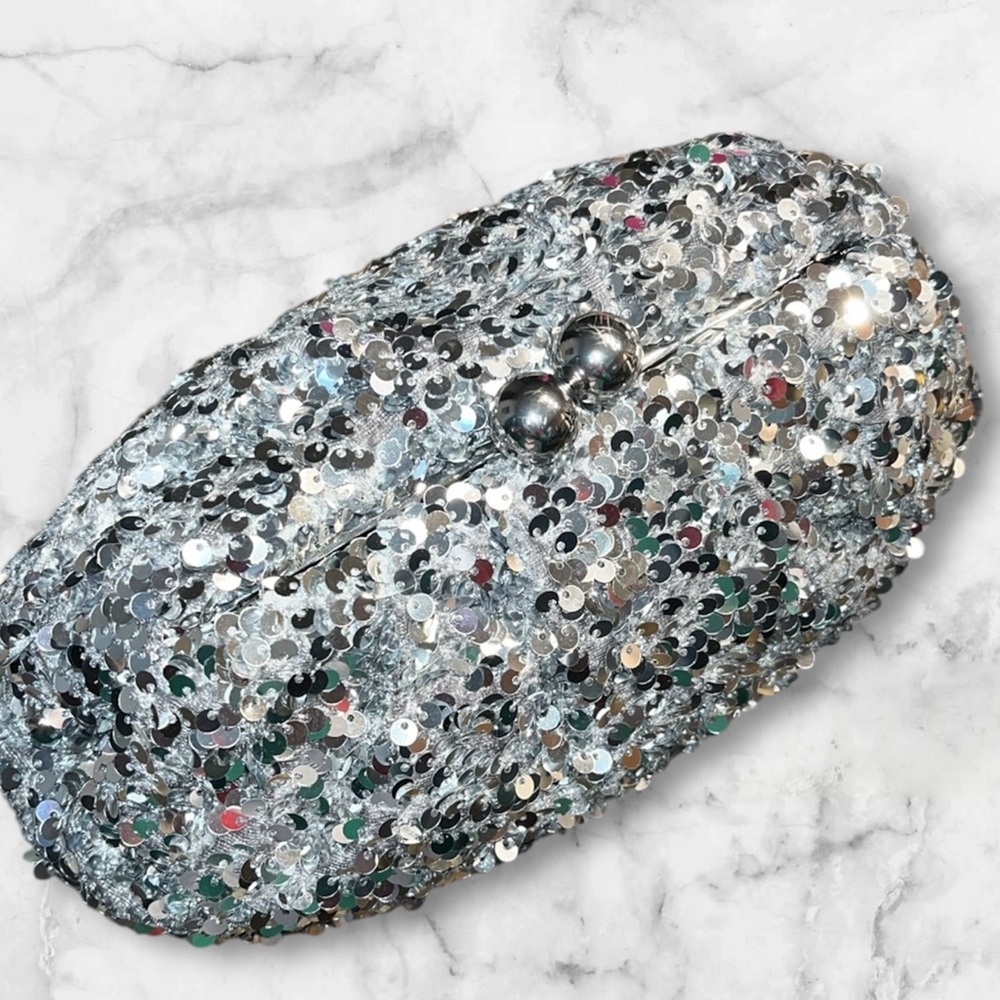 kate spade Silver Sequin Clutch - Picture 6 of 11